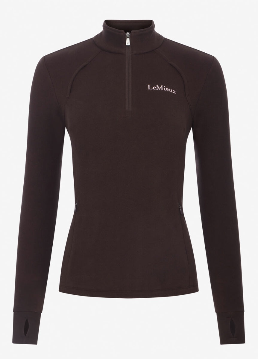 LeMieux Frances Quarter Zip Fleece - Cocoa