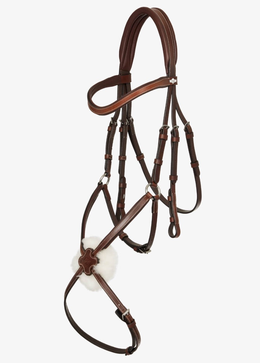 LeMieux Arika Grackle Bridle - Havana/Silver