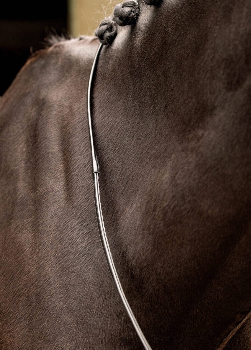 LeMieux Rubber 1/2 Lined Reins - Black/Silver