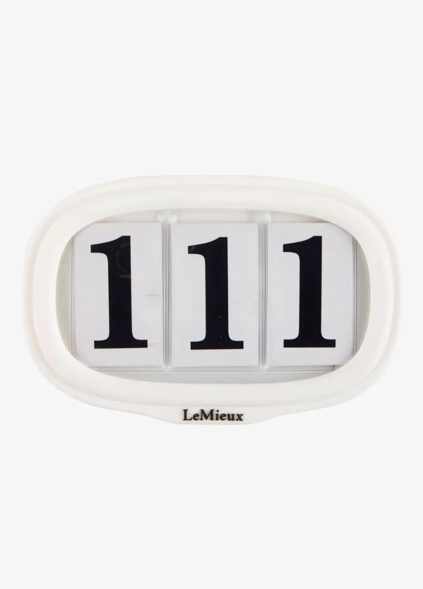 LeMieux Flexible Saddle Pad Number Holder - White