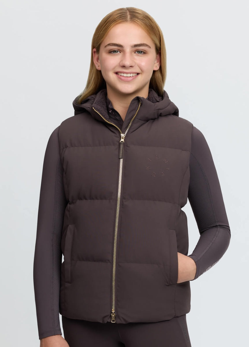 LeMieux Young Rider Joey Hooded Gilet - Cocoa