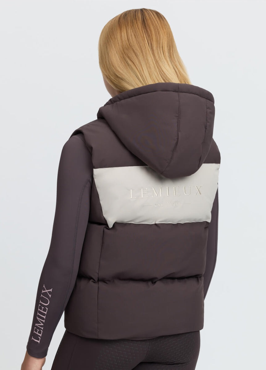 LeMieux Young Rider Joey Hooded Gilet - Cocoa