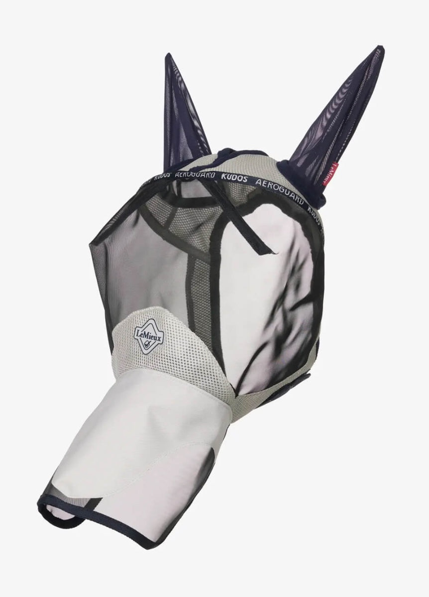 LeMieux Kudos AeroGuard Full Fly Mask - Navy