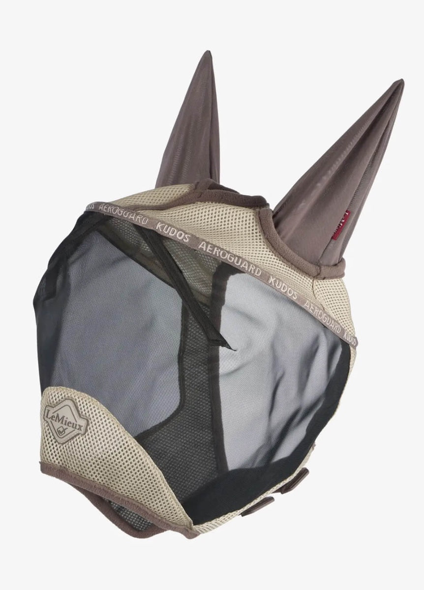 LeMieux Kudos Aeroguard Half Fly Mask - Pecan