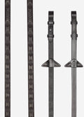 LeMieux Magna Grip Rubber Reins - Brown/Silver
