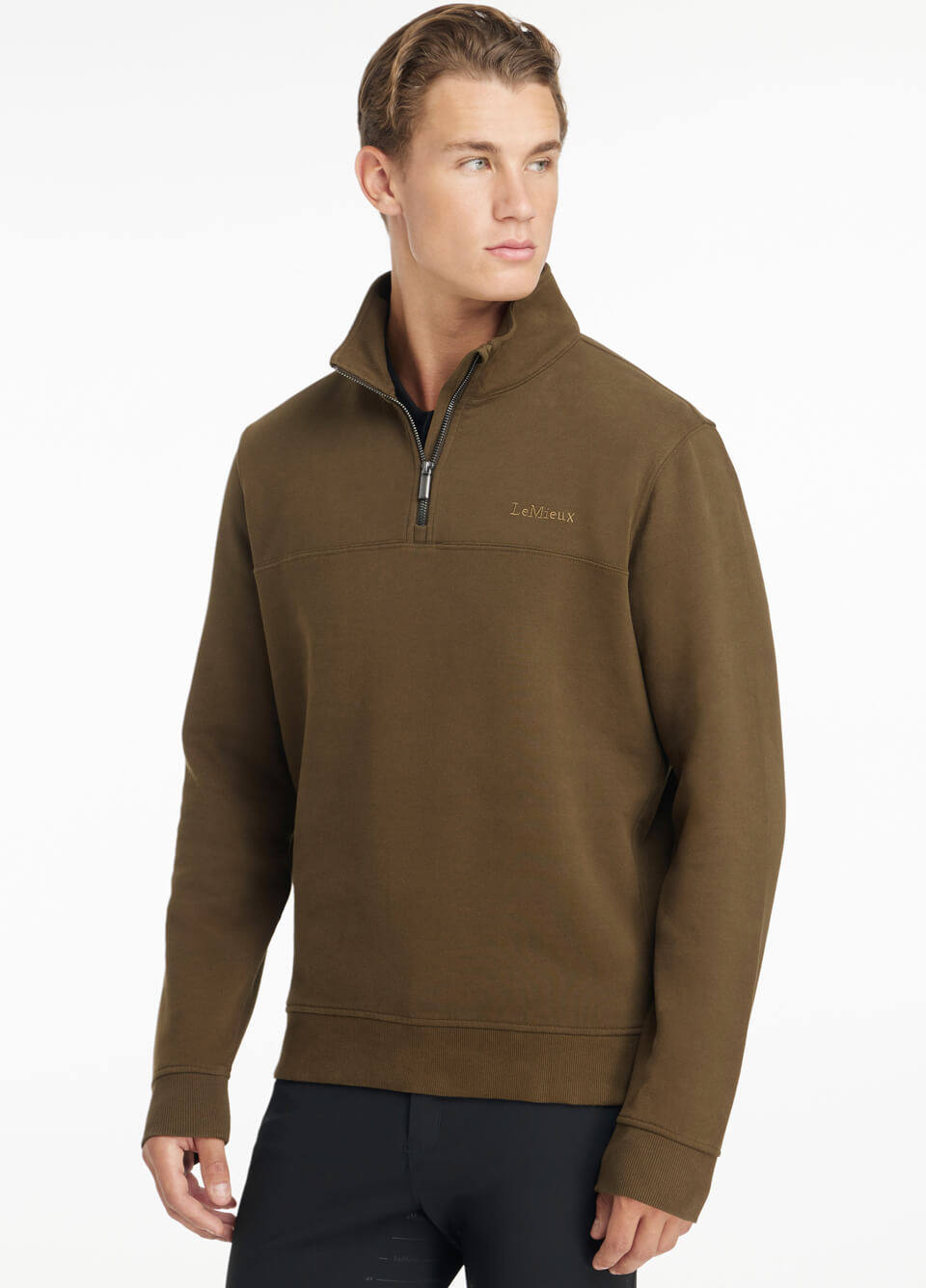 LeMieux Mens Quarter Neck Sweat - Alpine