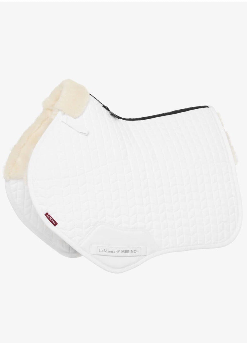 LeMieux Merino+ Half Lined Close Contact Square - White/Natural