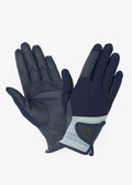LeMieux Pro Mesh Gloves - Navy/Aqua