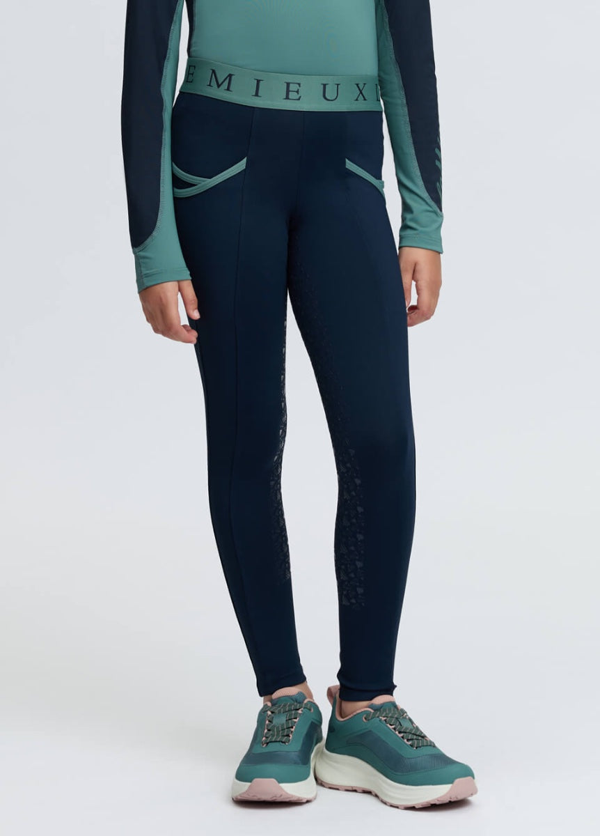 LeMieux Mini Pull On Breeches - Navy/Aloe