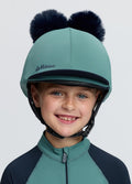 LeMieux Mini Double Pom Hat Silk - Navy/Aloe