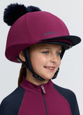 LeMieux Mini Double Pom Hat Silk - Blackberry