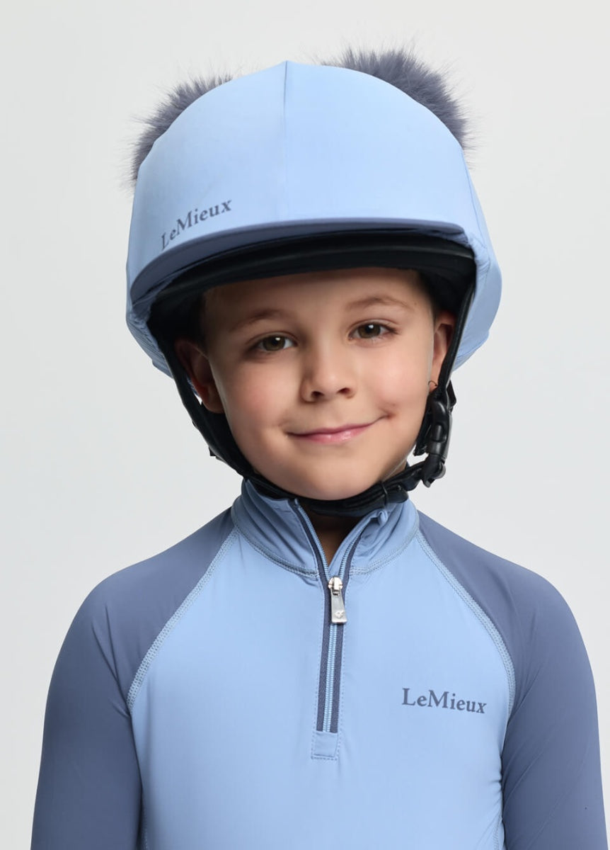 LeMieux Mini Double Pom Pom Hat Silk - Powder Blue