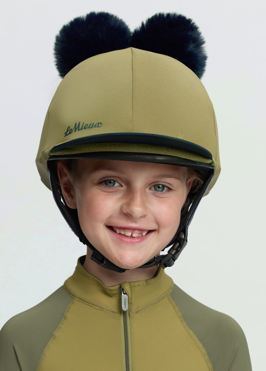 LeMieux Mini Double Pom Hat Silk - Gooseberry