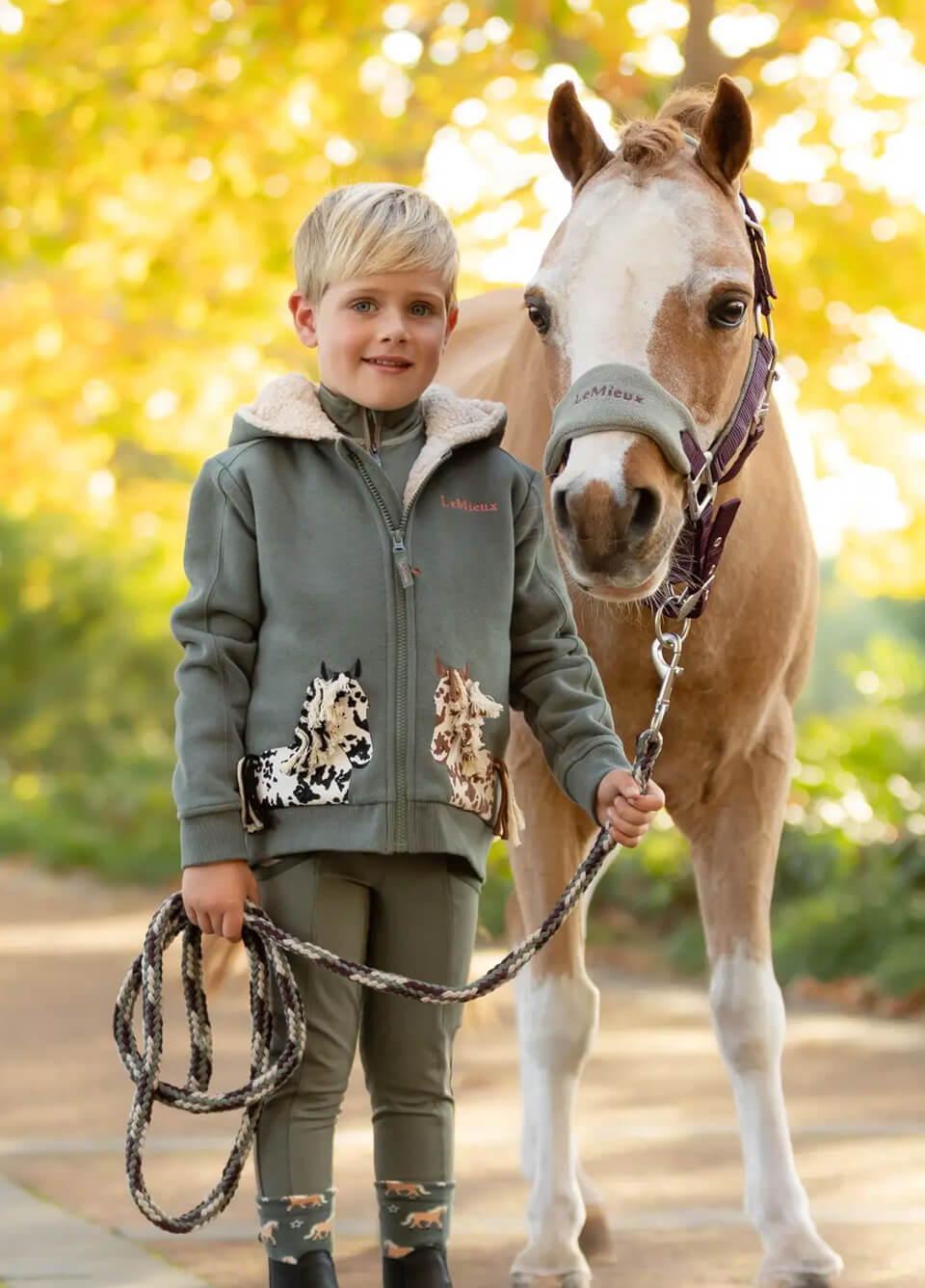LeMieux Mini Vogue Headcollar & Leadrope - Damson