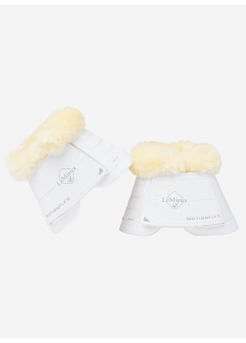 LeMieux Motionflex Over Reach Boot with Fleece - White/Natural