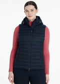 LeMieux Rose Hooded Puffer Gilet - Navy
