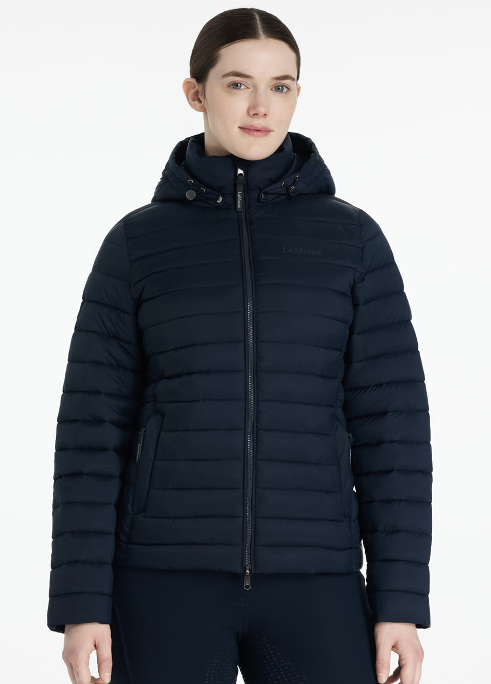 LeMieux Rose Hooded Puffer Jacket - Navy