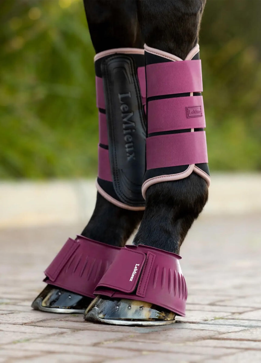 LeMieux Rubber Bell Boots - Blackberry