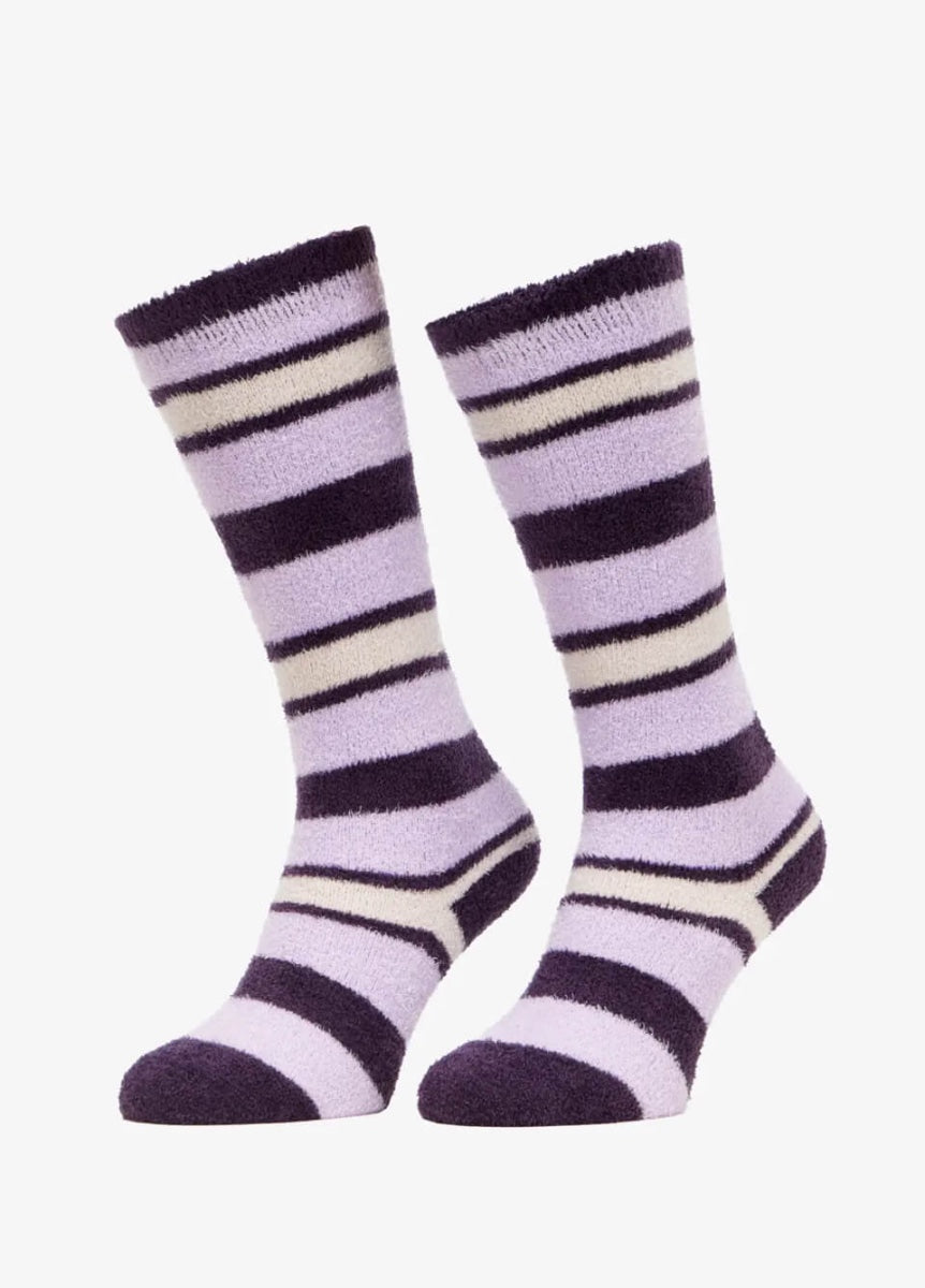 LeMieux Sabrina Stripe Fluffies Socks - Lilac