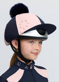 LeMieux Harlequin Hat Silk - Navy/Petal