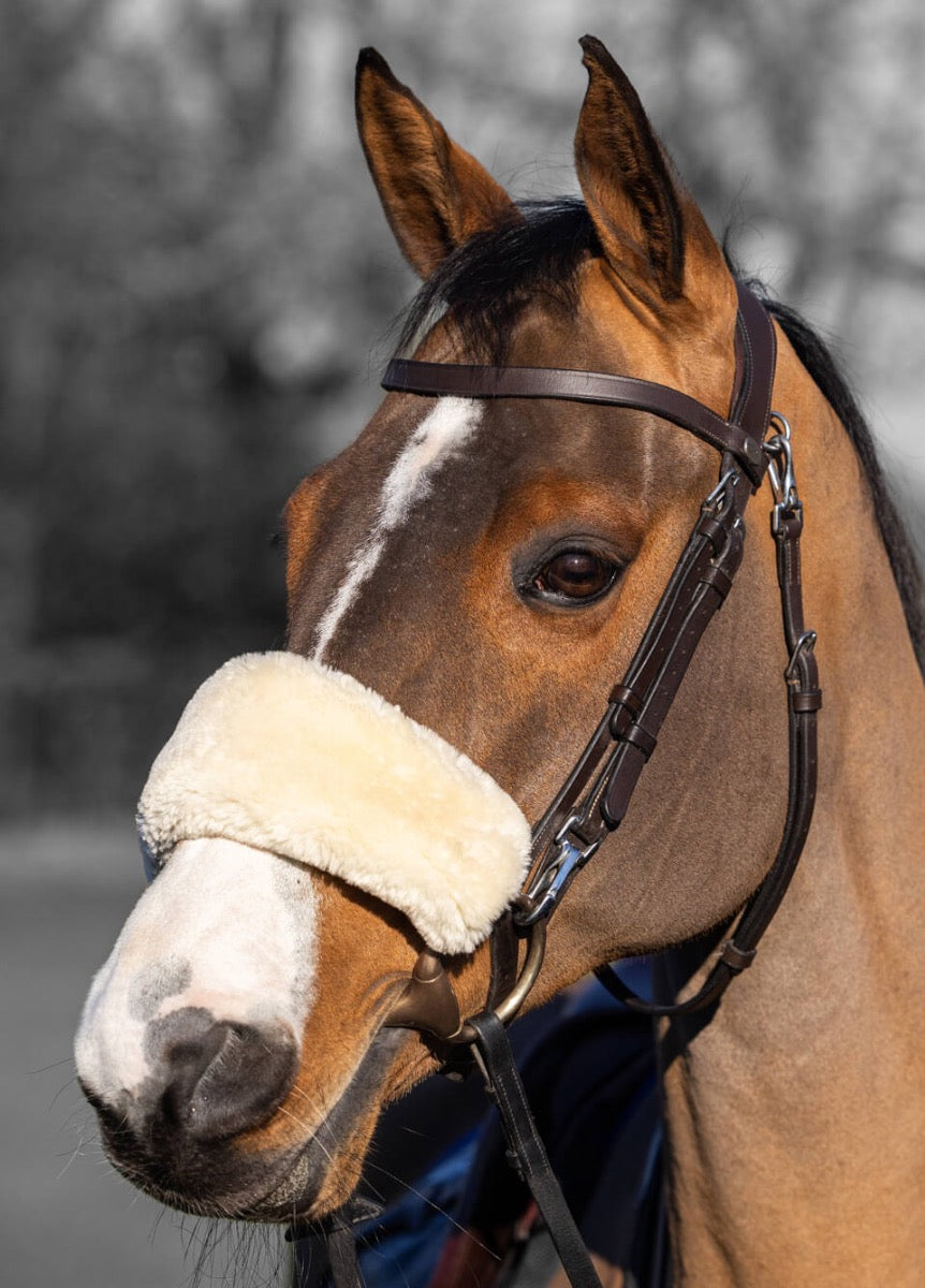 LeMieux Simuwool Noseband Cover - Natural