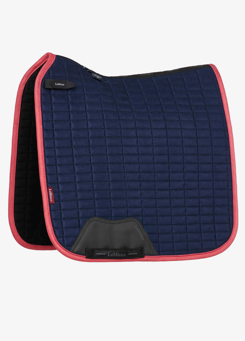 LeMieux Suede Dressage Square - Navy/Cranberry