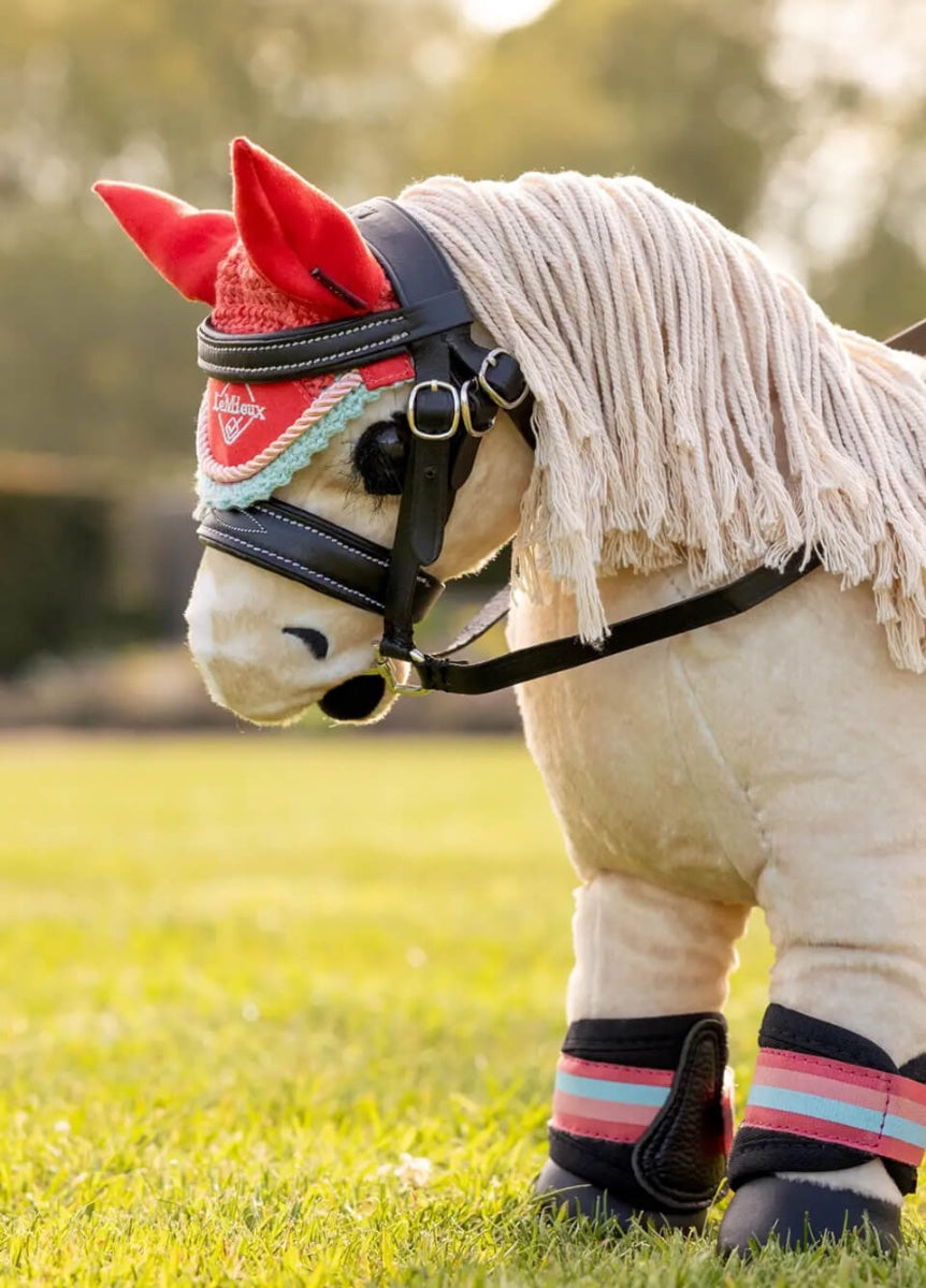 LeMieux Harlow Toy Pony Fly Hood - Coral Crush