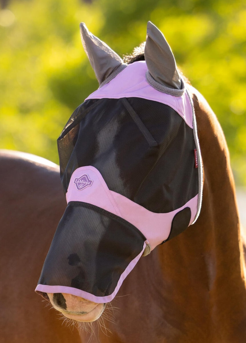 LeMieux Visor-Tek Full Fly Mask - Fondant