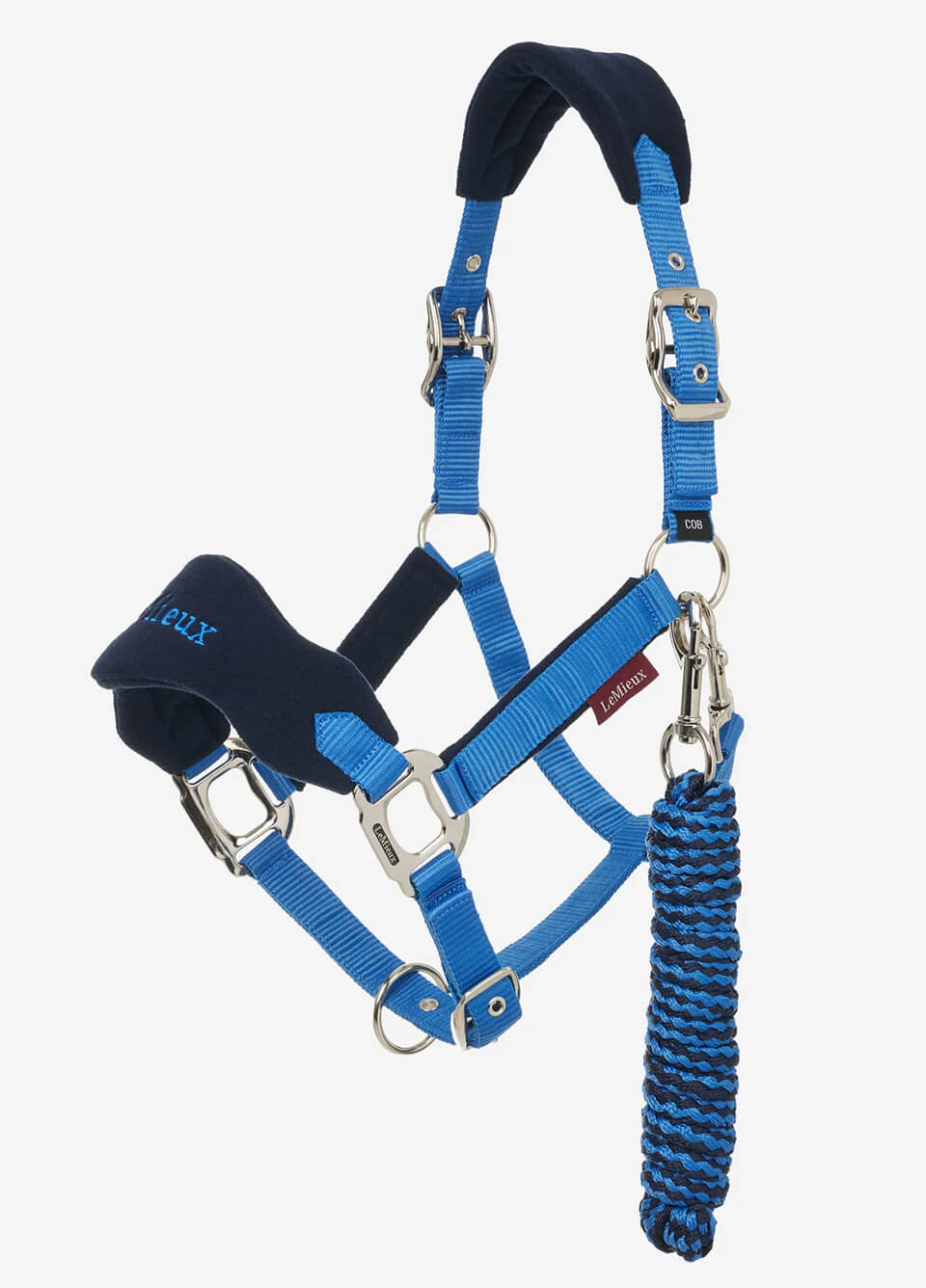 LeMieux Vogue Fleece Headcollar & Leadrope - Benetton Blue
