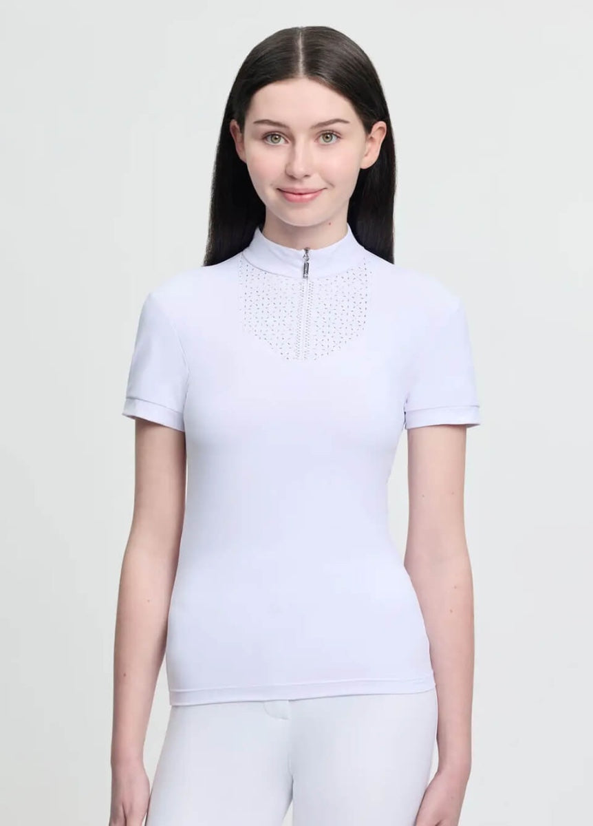 LeMieux Young Rider Brilliance Livvy SS Show Shirt - White