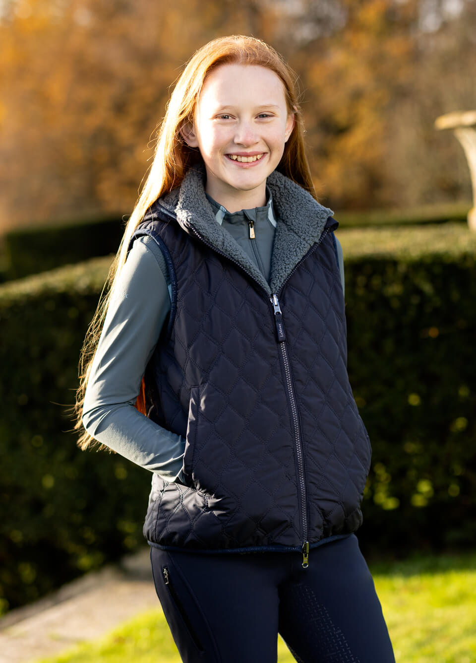 LeMieux Young Rider Eloise Reversible Gilet - Navy