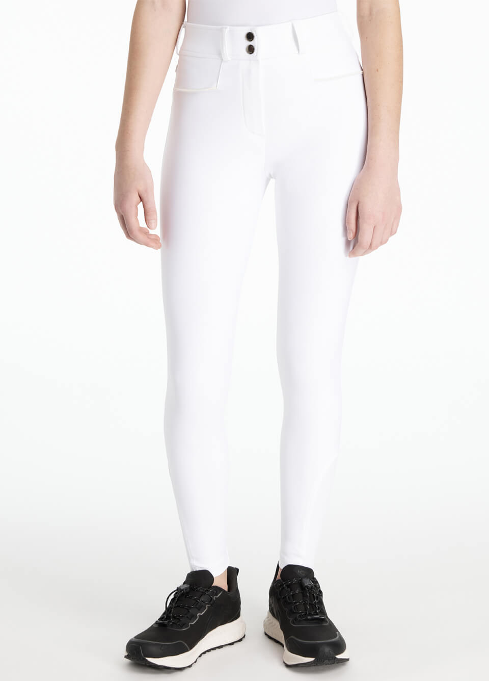 LeMieux Young Rider Izzy Knee Grip Breeches - White