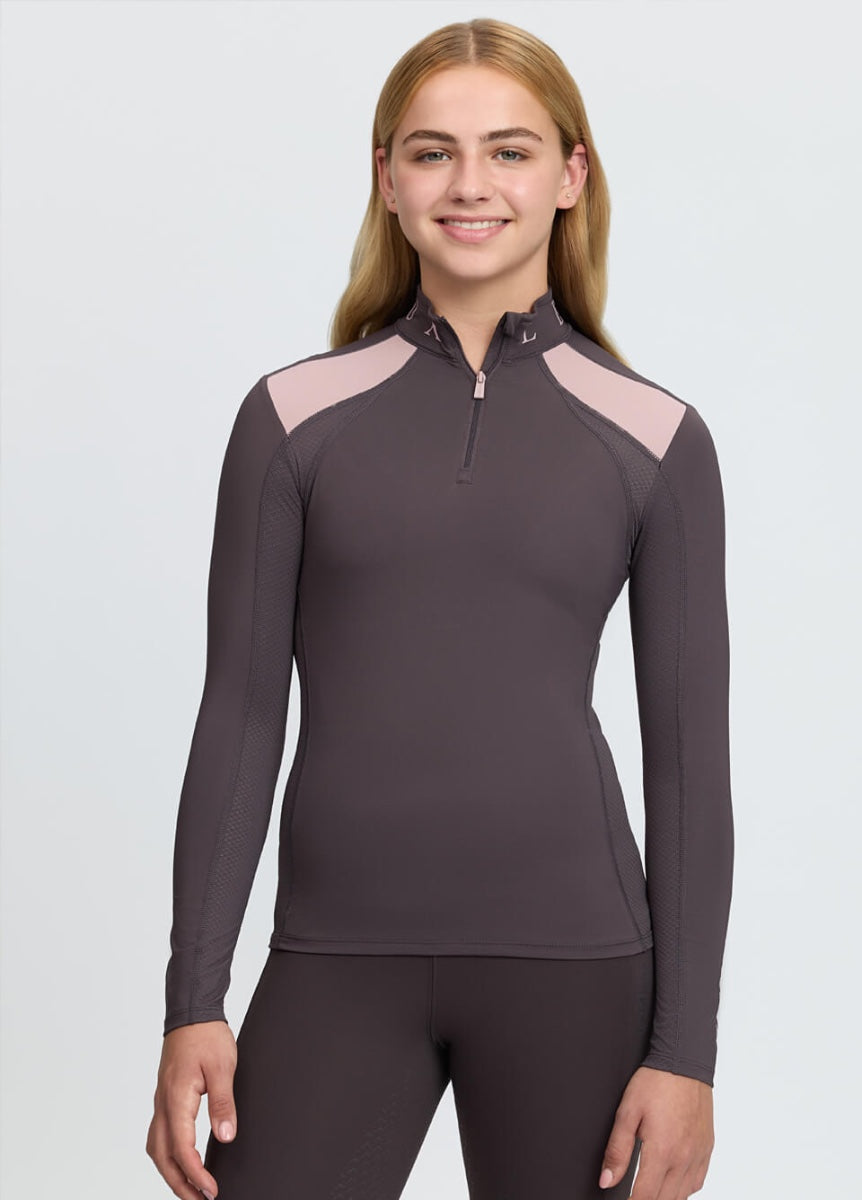 LeMieux Young Rider Mia Mesh Base Layer - Cocoa