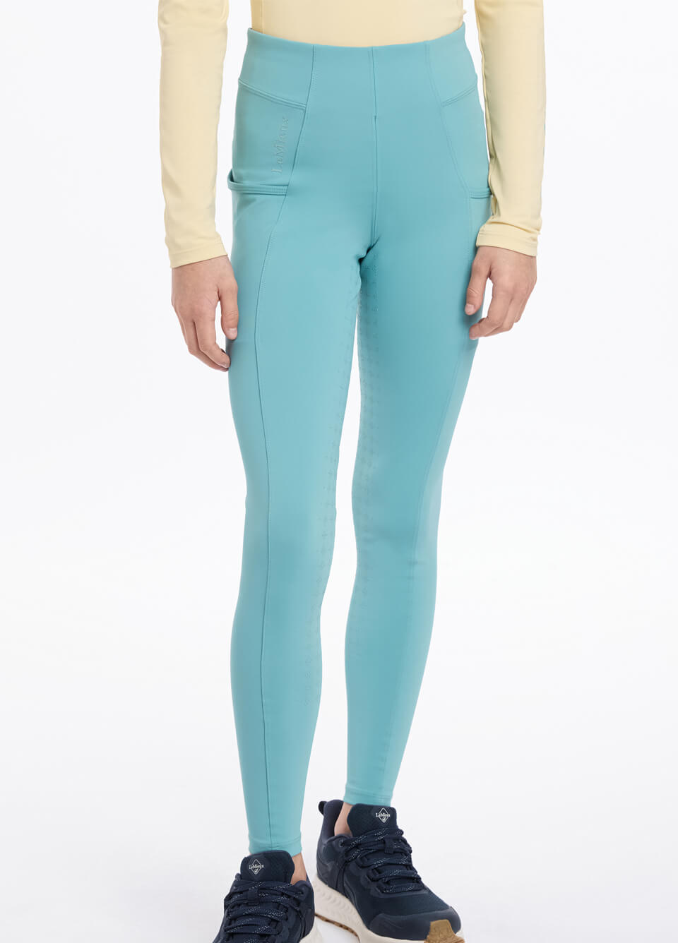 LeMieux Young Rider Orla Pull On Breeches - Lagoon