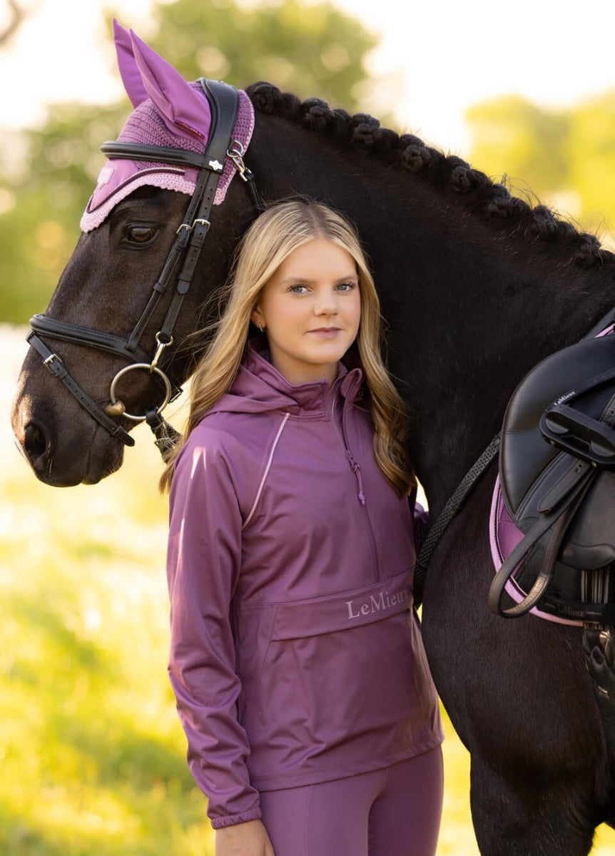LeMieux Young Rider Paige 1/4 Zip Waterproof Jacket - Mallow