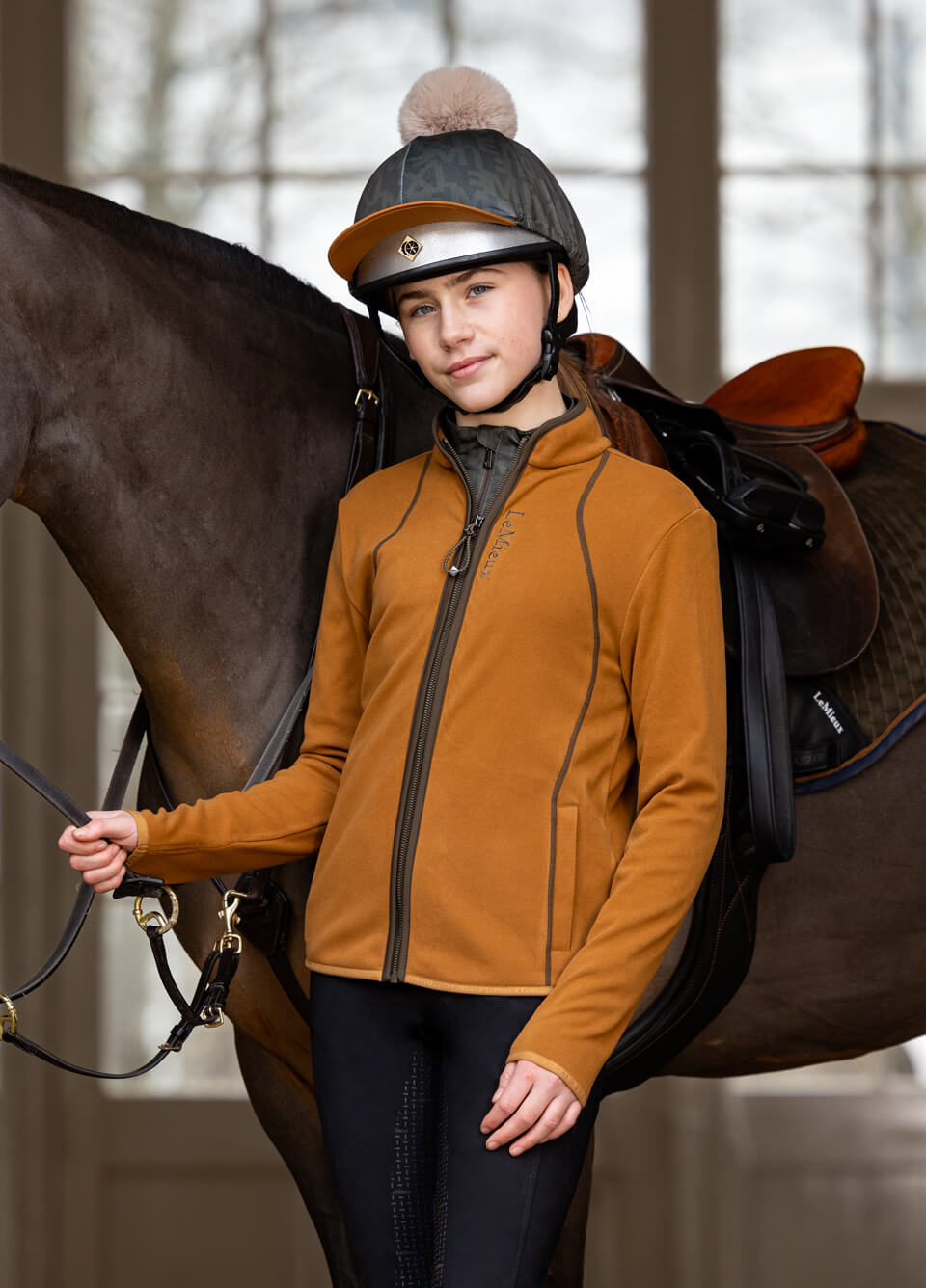 LeMieux Young Rider Felicity Fleece Zip Through - Ginger