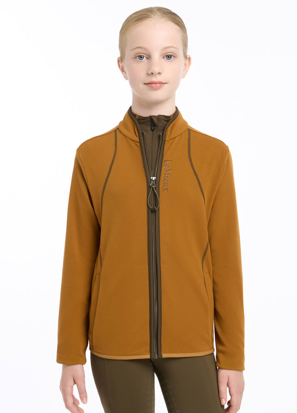 LeMieux Young Rider Felicity Fleece Zip Through - Ginger