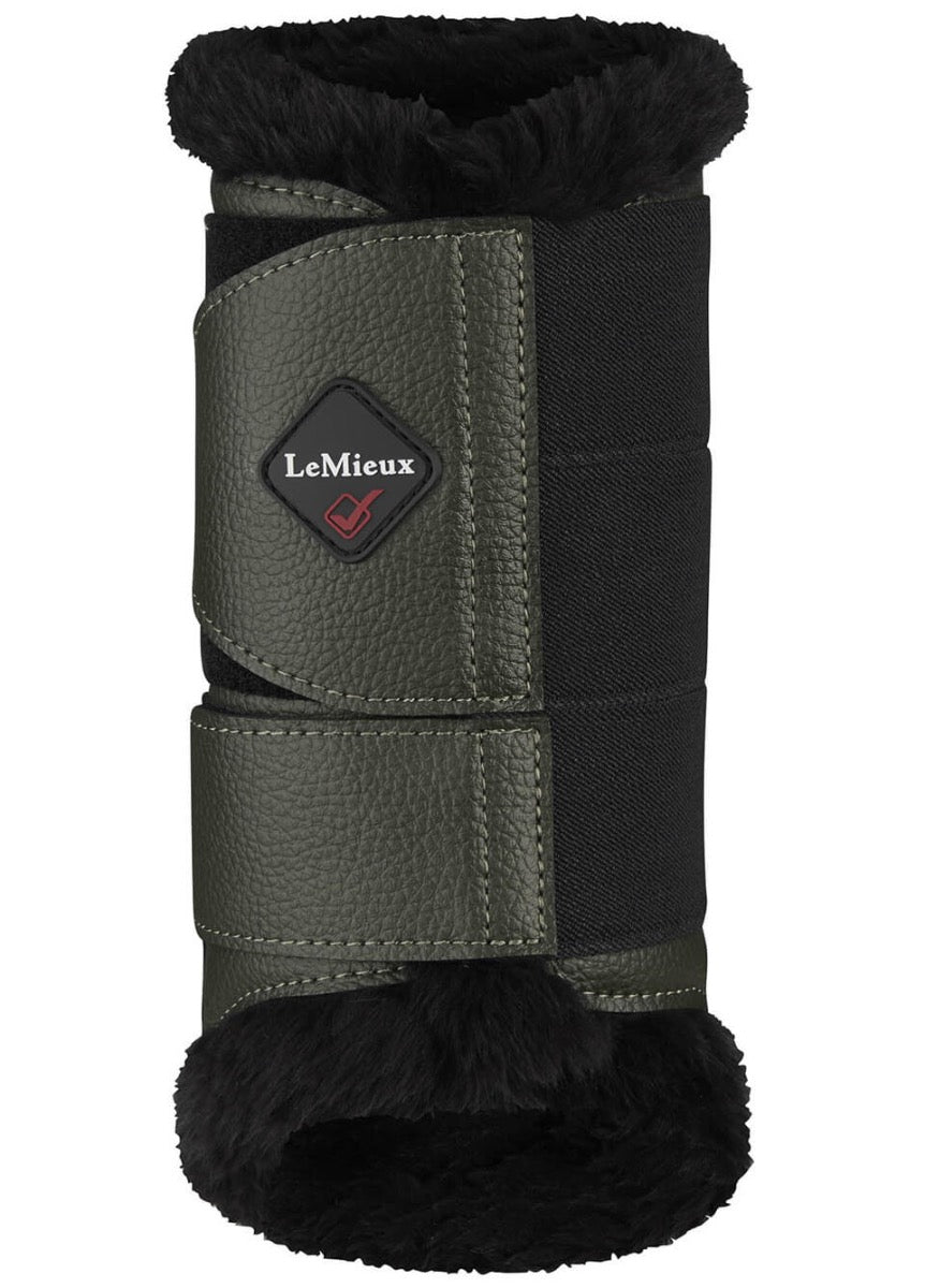 LeMieux Fleece Brushing Boots - Oak
