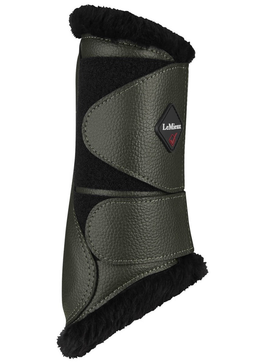 LeMieux Fleece Brushing Boots - Oak