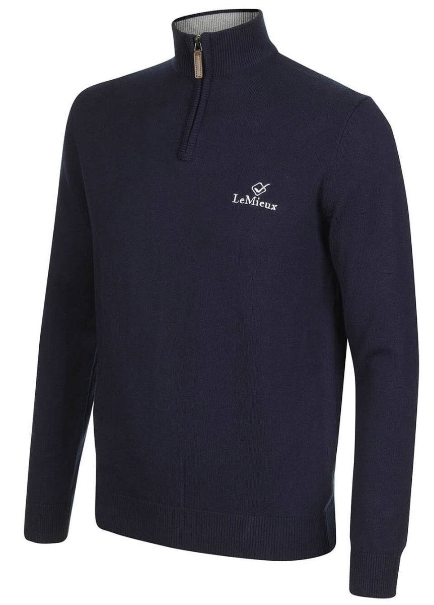 LeMieux Monsieur Mens Crew Jumper - Navy