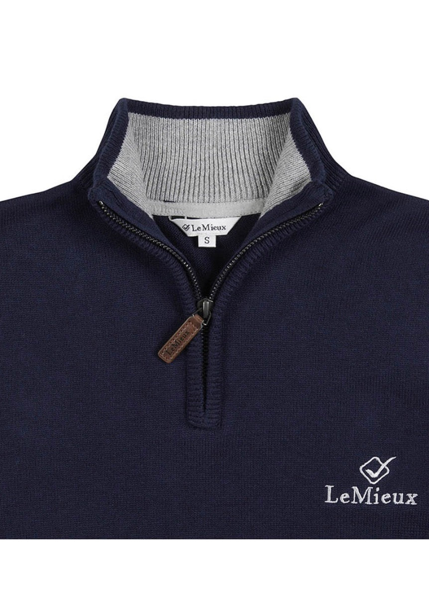 LeMieux Monsieur Mens Crew Jumper - Navy