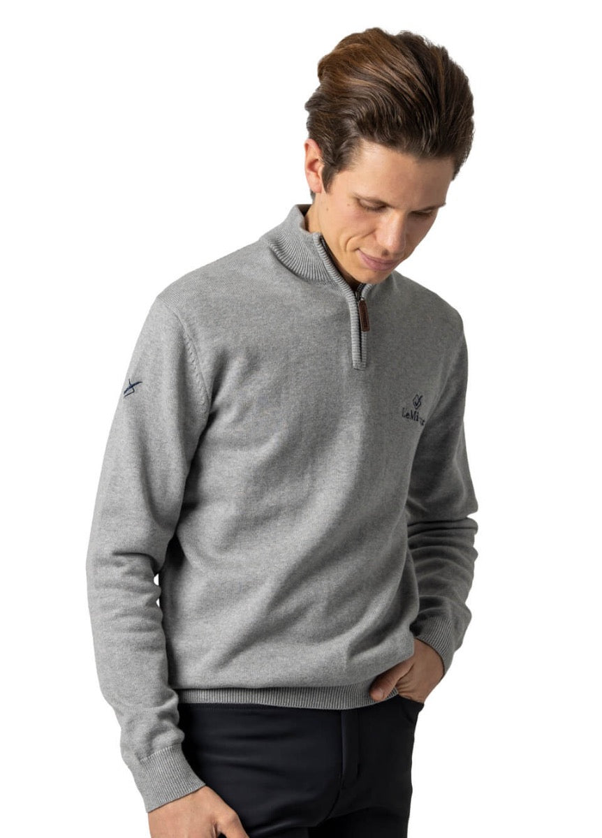 LeMieux Monsieur Mens Crew Jumper - Grey