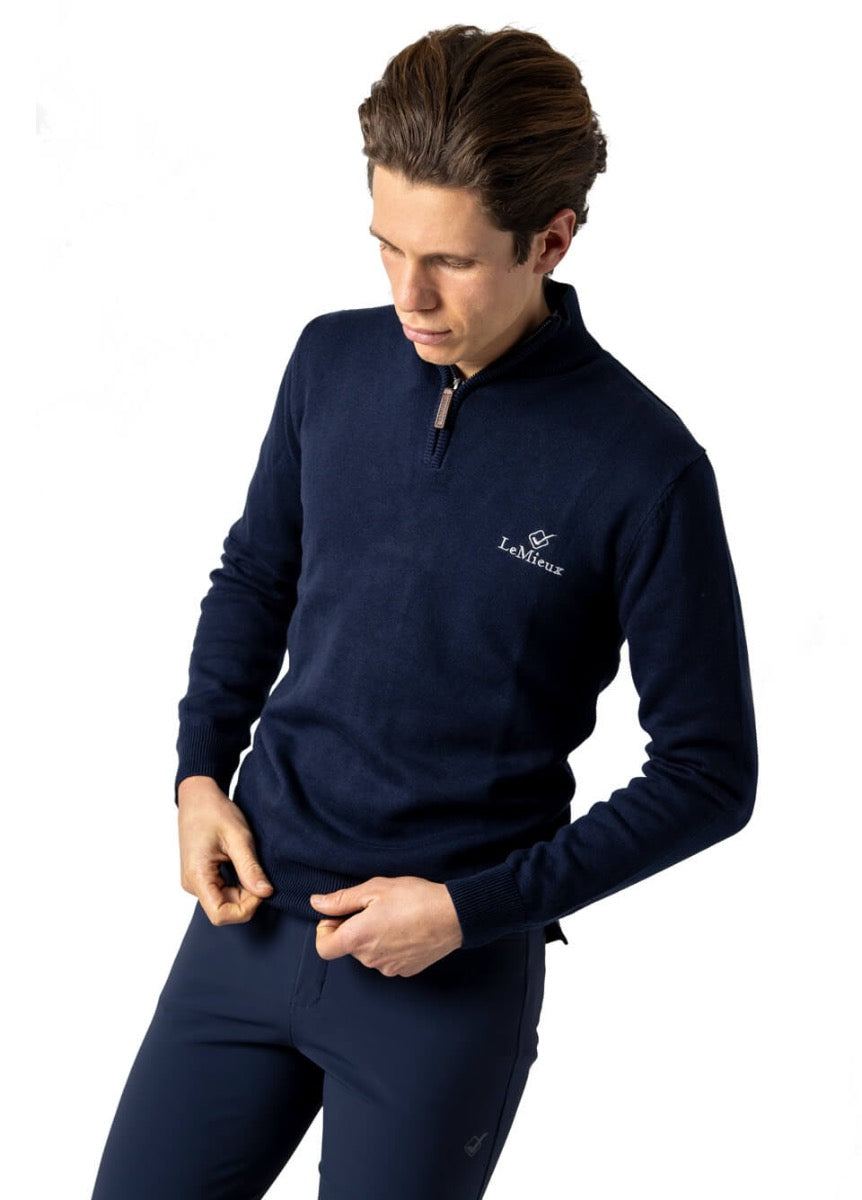 LeMieux Monsieur Mens Crew Jumper - Navy
