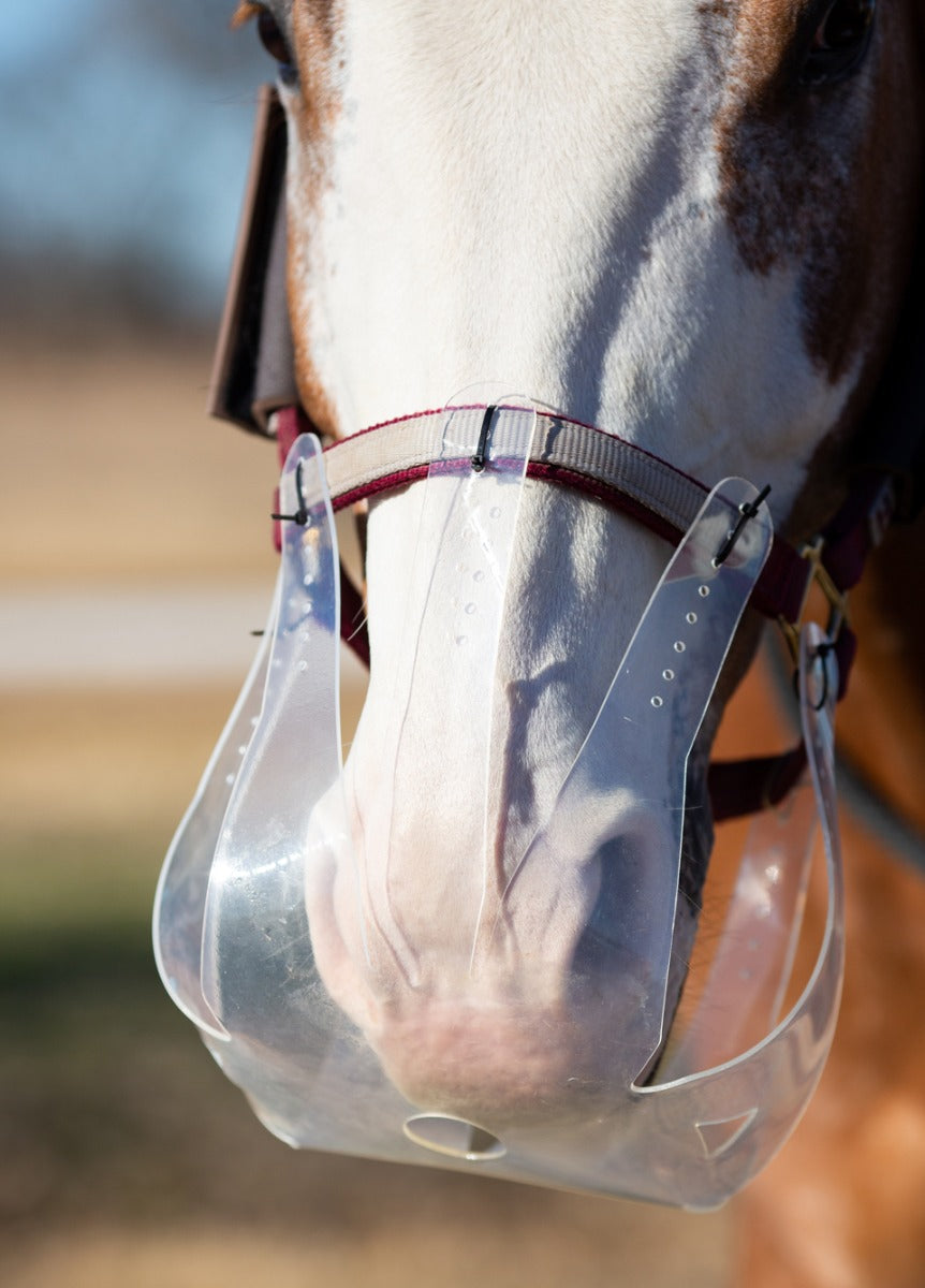 KM Elite ThinLine Flexible Filly Grazing Muzzle - Clear