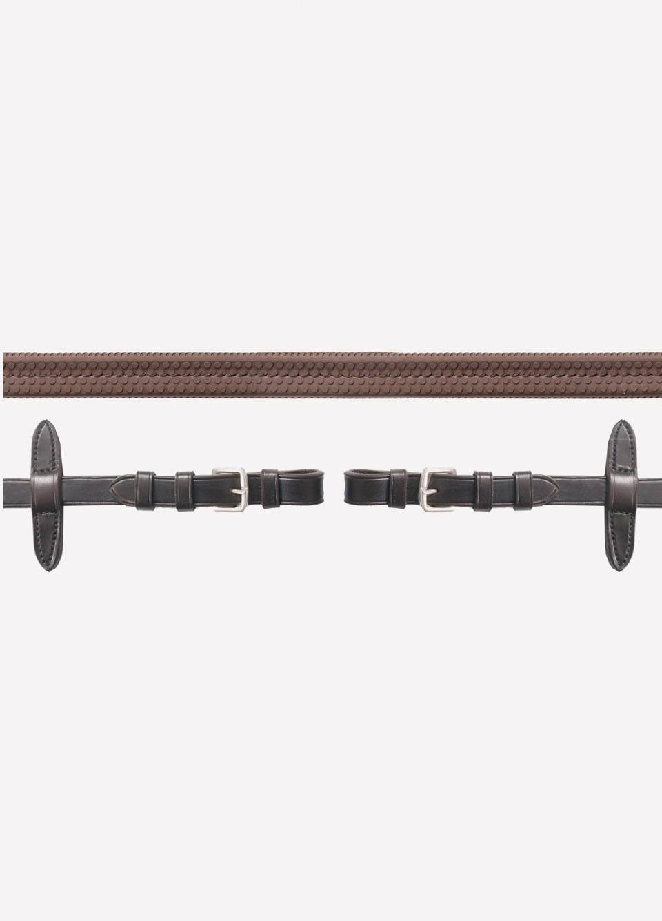 Schockemohle Neoline Rubber Reins - Brown
