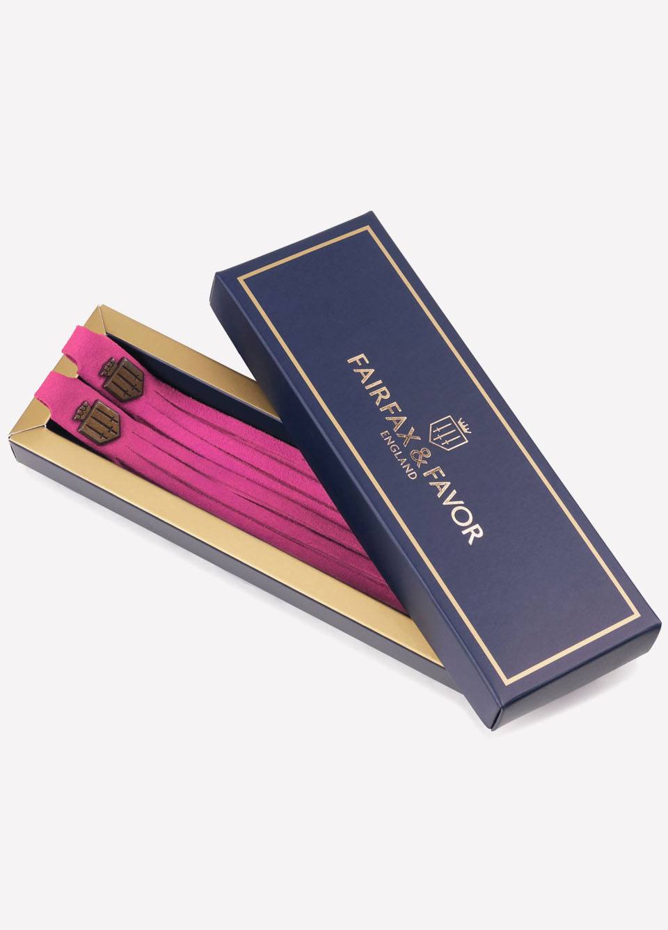 Fairfax & Favor Suede Boot Tassels - Hot Pink