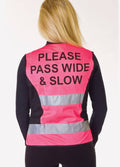 HyVIZ Waistcoat - Please Pass Wide & Slow - Pink