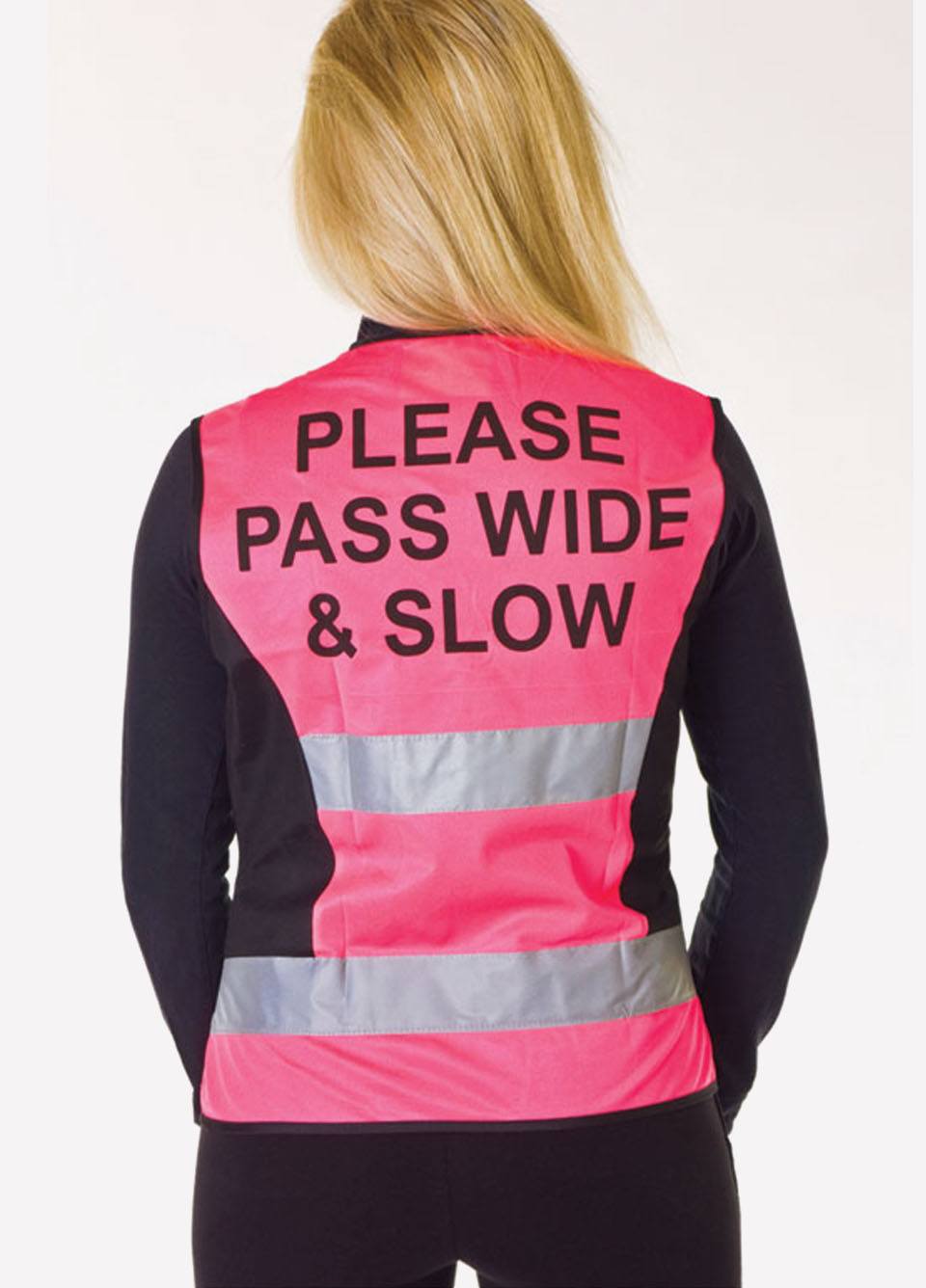 HyVIZ Waistcoat - Please Pass Wide & Slow - Pink