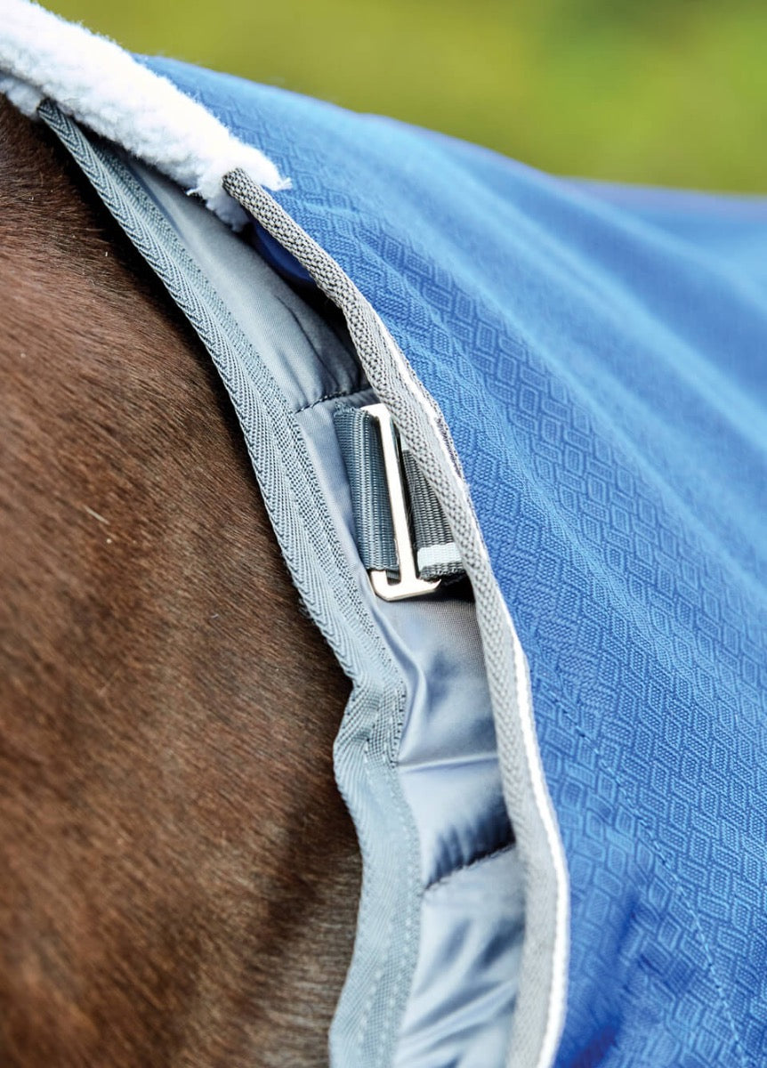 Weatherbeeta ComFiTec Premier Free II Detach-A-Neck Med - Dark Blue/Grey/White