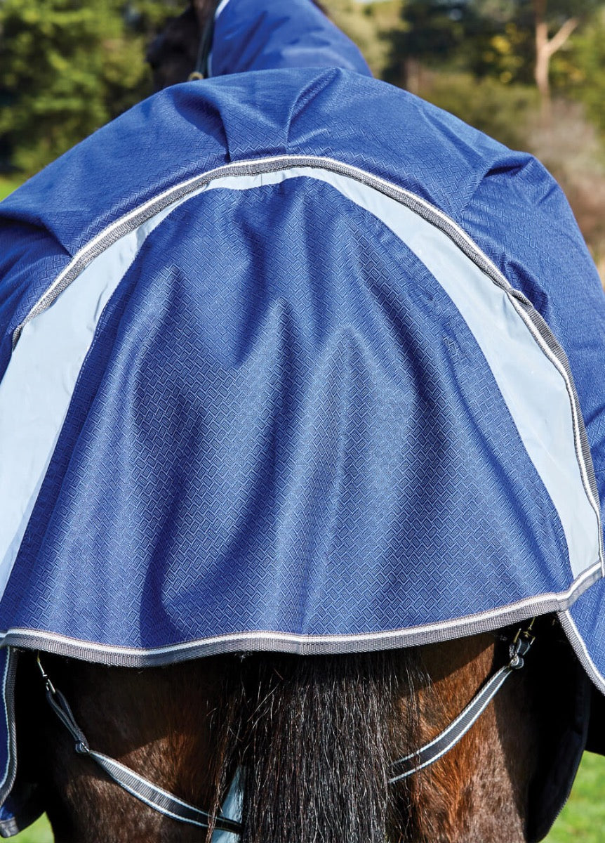 Weatherbeeta ComFiTec Premier Free II Detach-A-Neck Med - Dark Blue/Grey/White